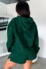 Solid Color Long Sleeved Shorts Hoodie Two-piece Set