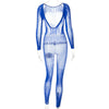 Long Sleeve Tight Cutout  Bodysuit Pants