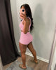 Puff Jacquard Vest Short Set