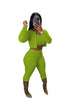 Solid Color Knitted Sweater Sexy Slim-Fit Cardigan 3PC Set