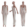 Strap Style Knitted Sleeveless Hollow Out V-neck Dress