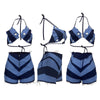 Color Matching Fashion Casual Two-Piece Suit