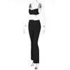 Bra Top & Flare Pants Two-Piece Set