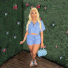 Sexy solid Two-piece Set
