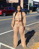 Casual Solid Color Knitted Long Sleeve Tassel Suit Women's Knitted Sweater