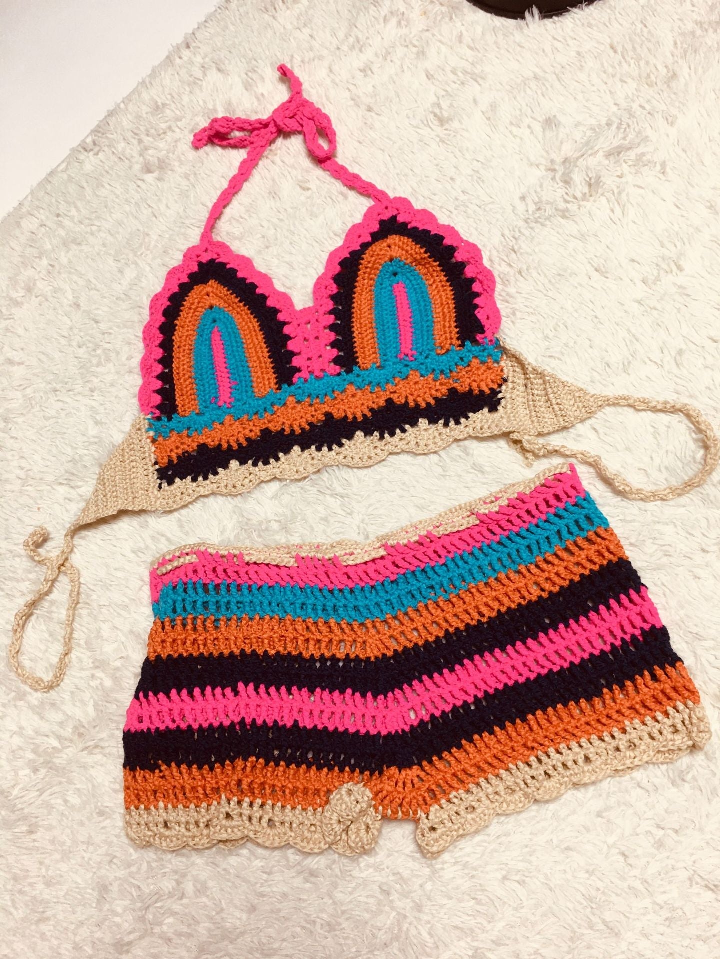 Knitted Swimsuit Set