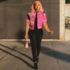 Printed Short-Sleeved Baseball Jacket