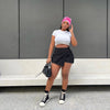 Zipper Pocket Skirt Shorts