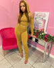 Sexy Lace-up Split Pleated Pants Hooded 2PC SET