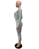 Solid Color Knitted Sweater Sexy Slim-Fit Cardigan 3PC Set