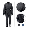 Zipper Panel Denim Thread Set