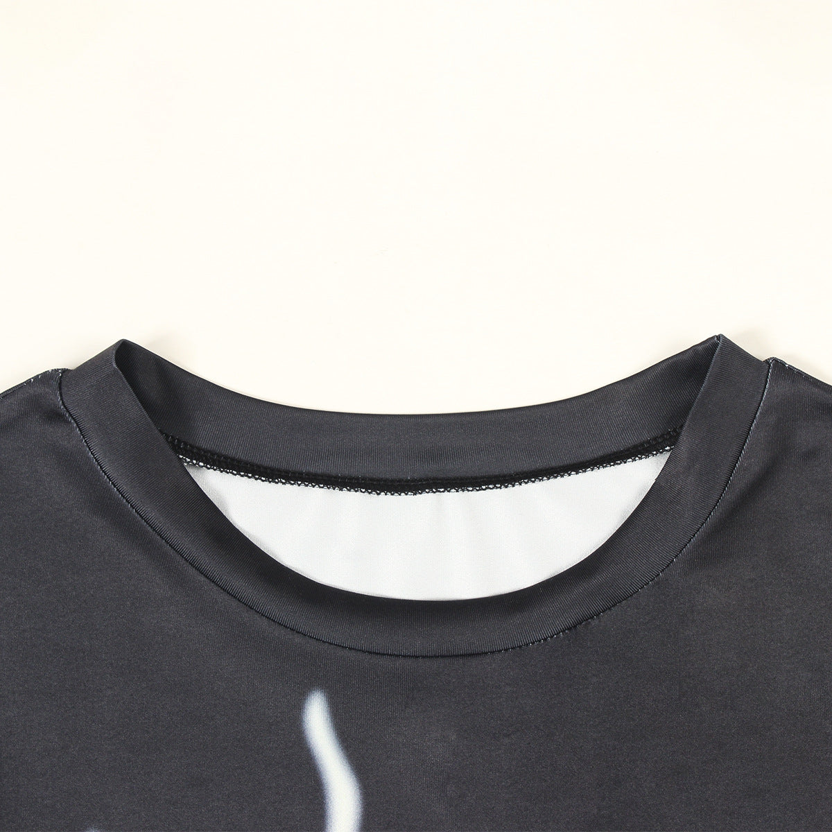 Letter Printed Open Navel Short T-shirt