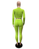 Solid Color Knitted Sweater Sexy Slim-Fit Cardigan 3PC Set