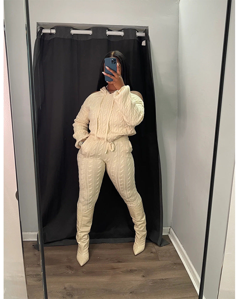 Solid color high elasticity anti pilling knit sweater