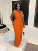 Halter Wave Pattern Sexy Bandeau High Waist Jumpsuit