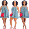 Button Pocket Loose Denim Dress