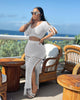 Split wool hand hook knitted tassel two-piece set