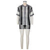 Hollow out See-through Contrast Color Lapels Knitted Shorts Suit