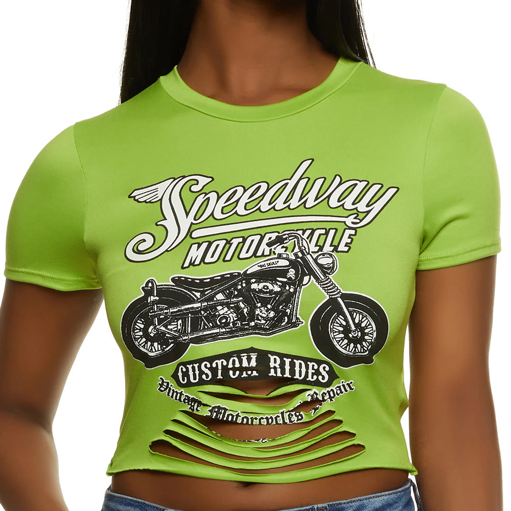 Crop-Top Tight-Fitting T-shirt