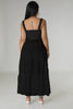 Straps Tulle Stitching Large Swing Dress