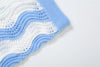 Wave Pattern Color Matching Knitted High Waisted Wide Leg Pants