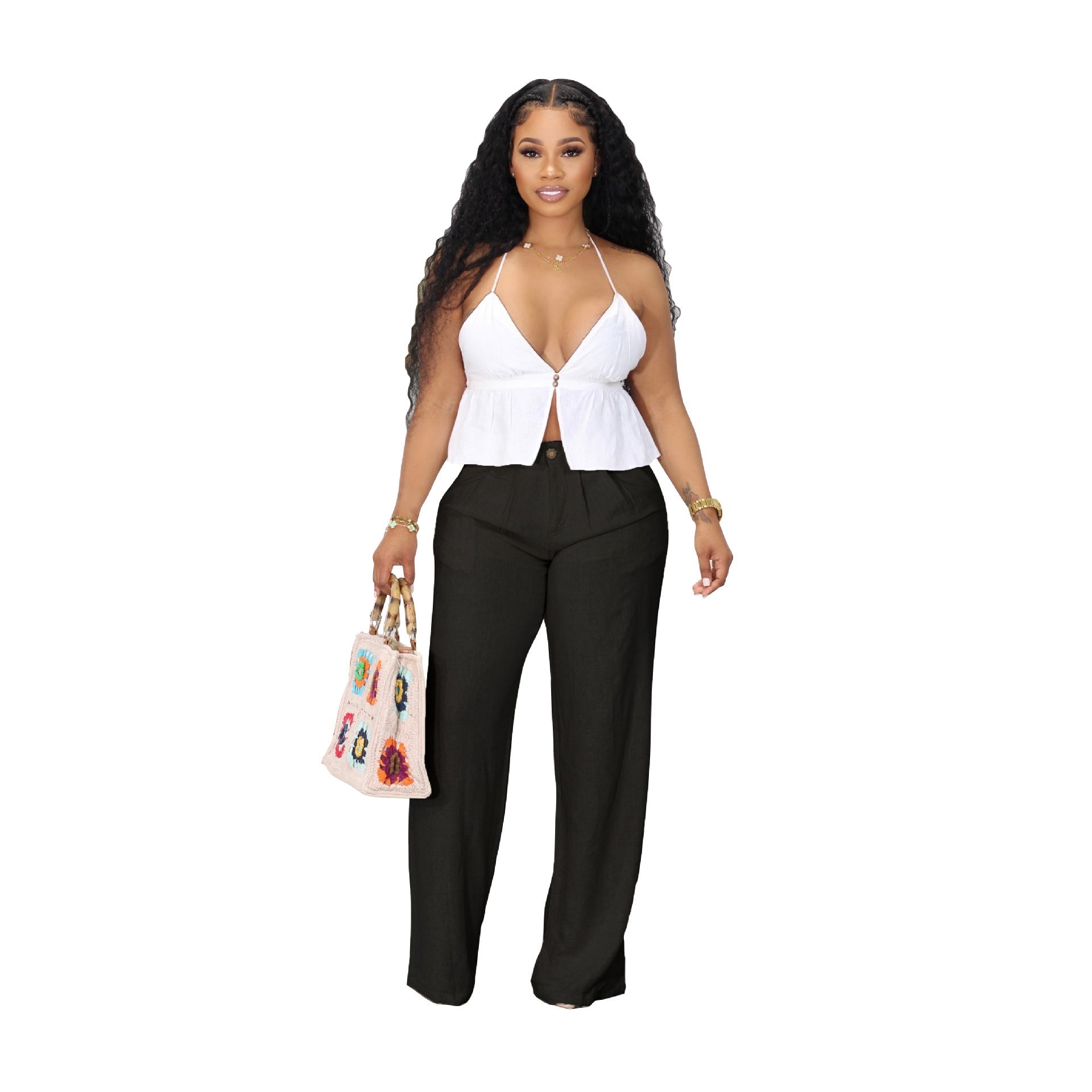 Linen Cotton Breathable Straight Casual Trousers