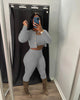 Solid Color Knitted Sweater Sexy Slim-Fit Cardigan 3PC Set