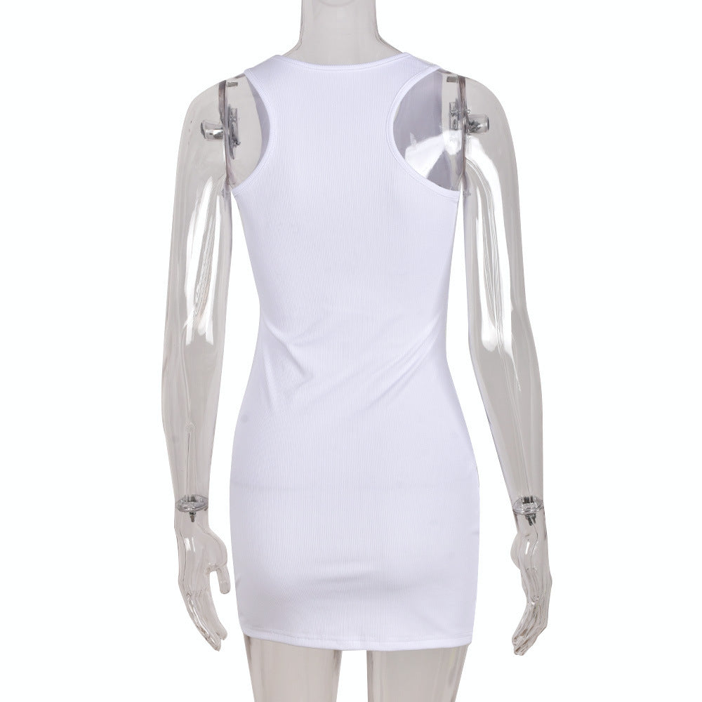 Cross Panel Embroidered Dress