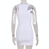 Cross Panel Embroidered Dress