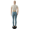 Stretch Distressed Light Blue Jeans