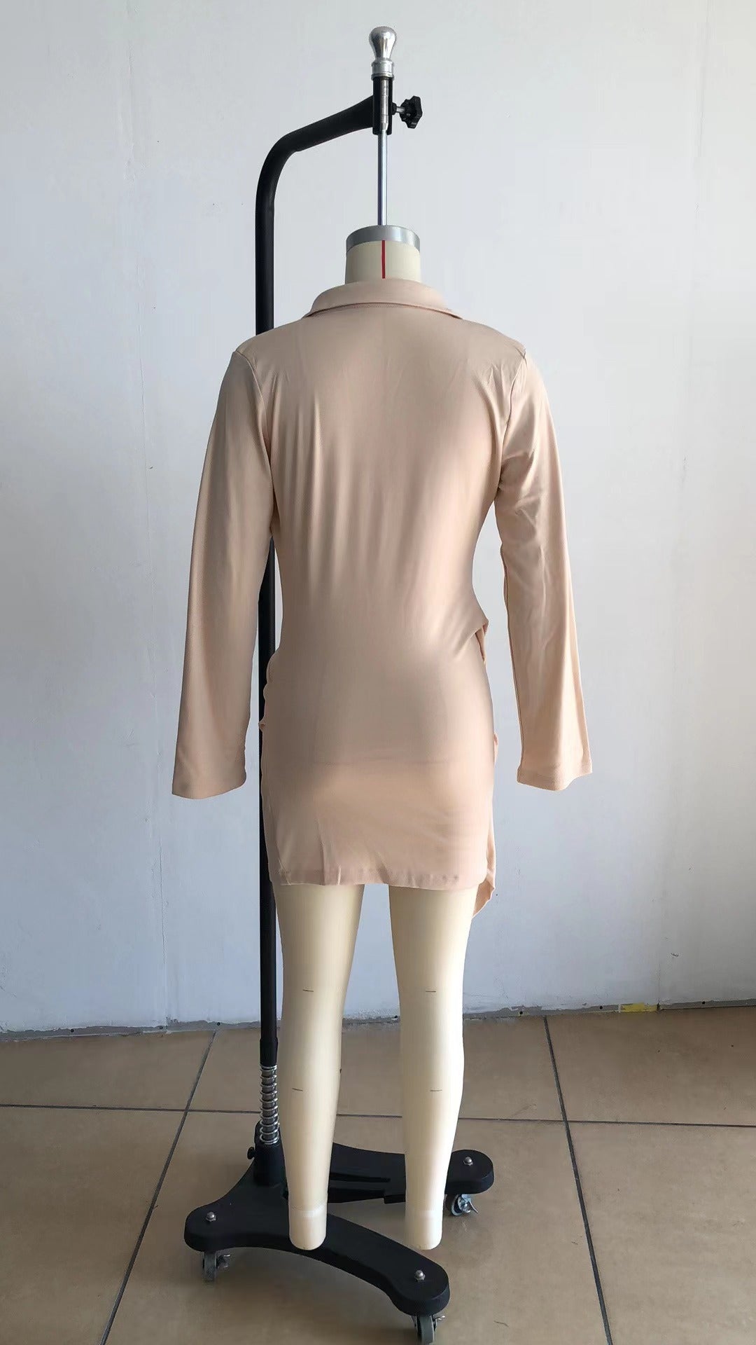 Irregular Long-sleeved Shirt Dress