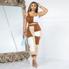 Patchwork Vest Trousers Two-piece Set