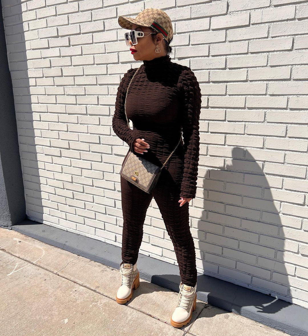Plaid Two-Way Wear Jumpsuit