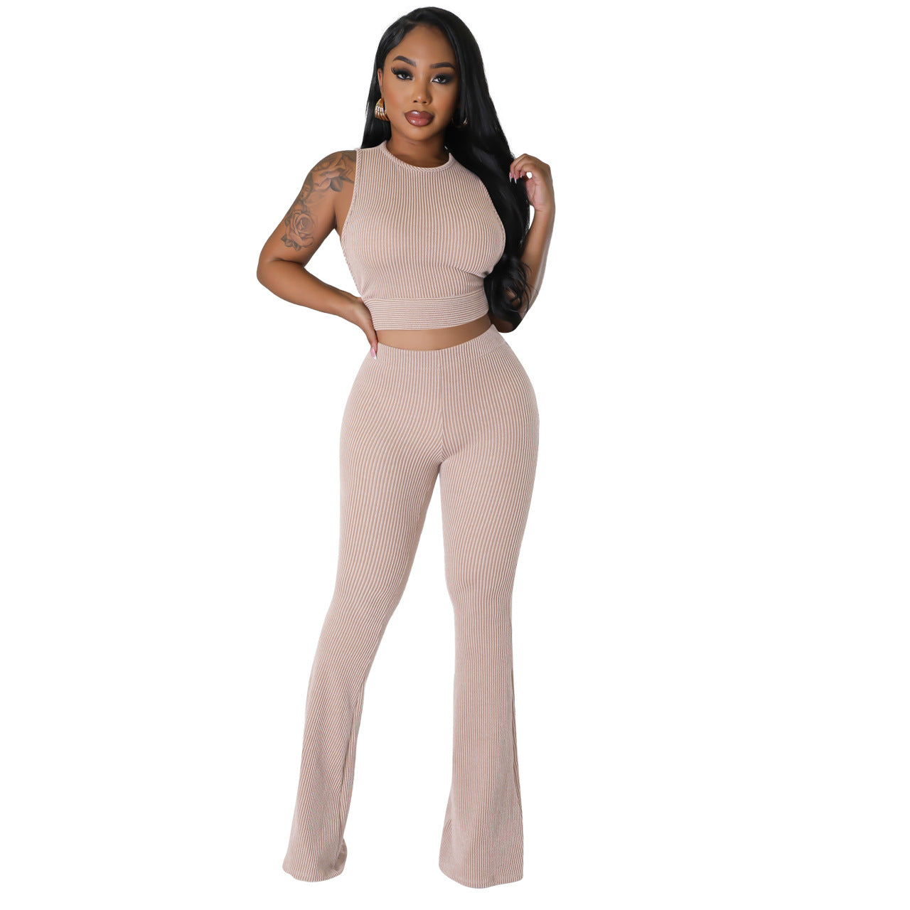 Sexy Bootcut Trousers 2PC Set