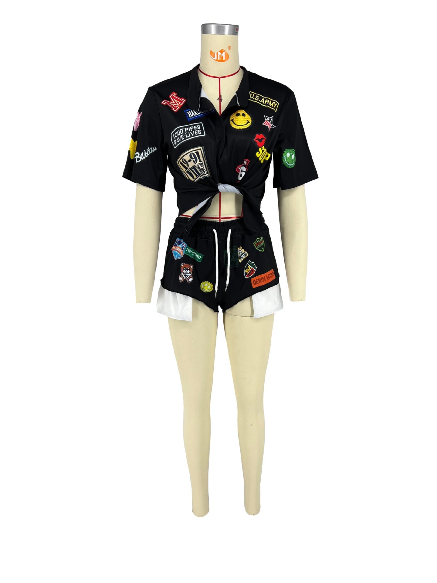 Printed Short-Sleeved Shorts 2pc Set