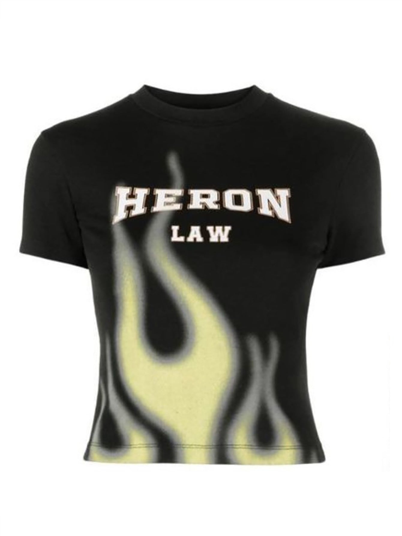 Letter Printed Open Navel Short T-shirt