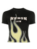 Letter Printed Open Navel Short T-shirt