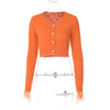 CARDIGAN SLIM LONG SLEEVE RUFFLE TOP
