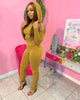 Sexy Lace-up Split Pleated Pants Hooded 2PC SET