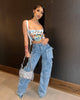 Strap Printed Spaghetti Top