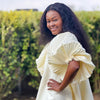 Pleated Lantern Sleeve Doll Dress