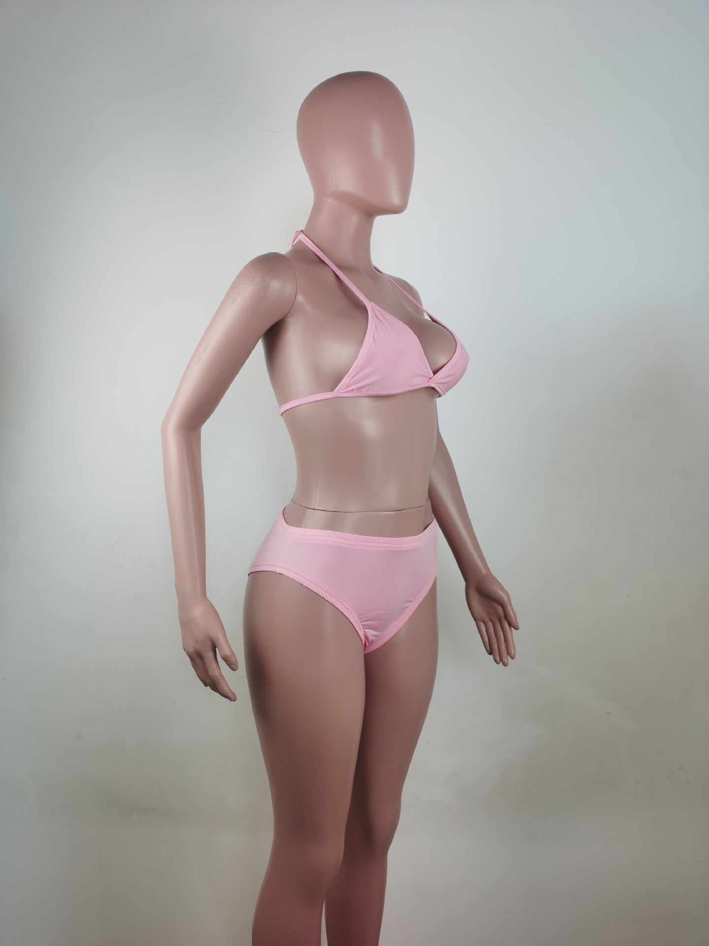 Pure Color Bikini Three-Piece Set 3PC