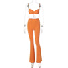 Bra Top & Flare Pants Two-Piece Set
