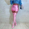 Tight Fitting Buttocks Skirt Short Skirt+half Stockings Set