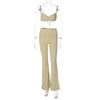 Bra Top & Flare Pants Two-Piece Set
