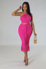 Tassel Fishing Net Knitted Two Piece Set