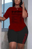 Letter Printing Casual 2PC Set