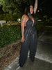 Halter Wave Pattern Sexy Bandeau High Waist Jumpsuit
