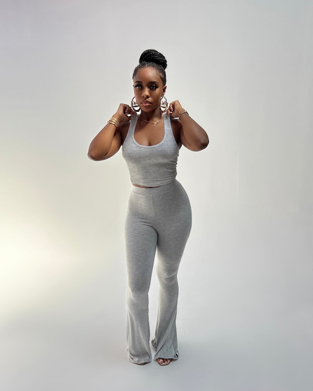Slim Fit Blouse and Pants 2PC Set