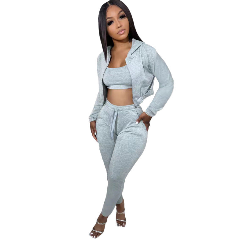 Sweatshirt pull rack hooded athleisure 3pc set